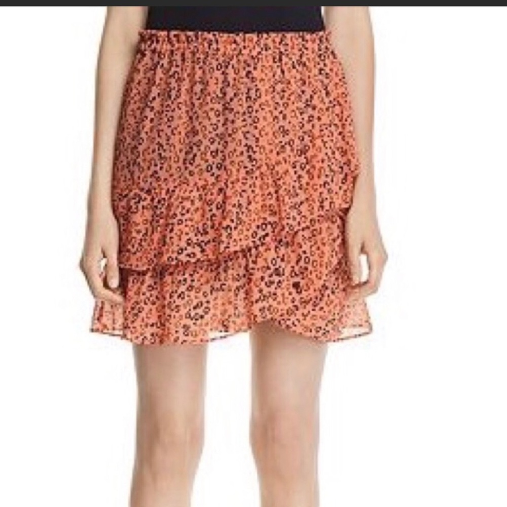 Scotch And Soda Leopard Print Ruffle Layer Skirt - image 1